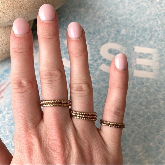 *2/$15* Gold Stackable Ring Set - Picture 1 of 2
